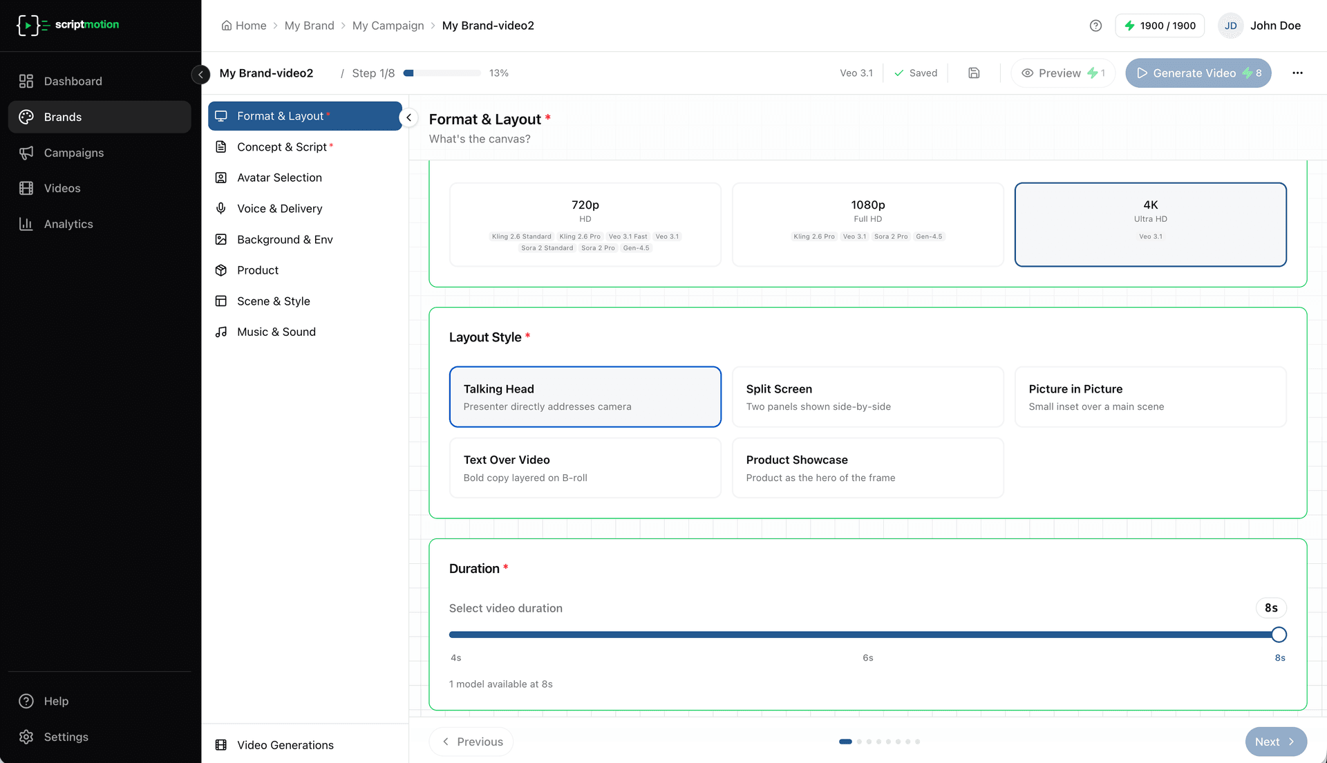 Step 1: Format & Layout