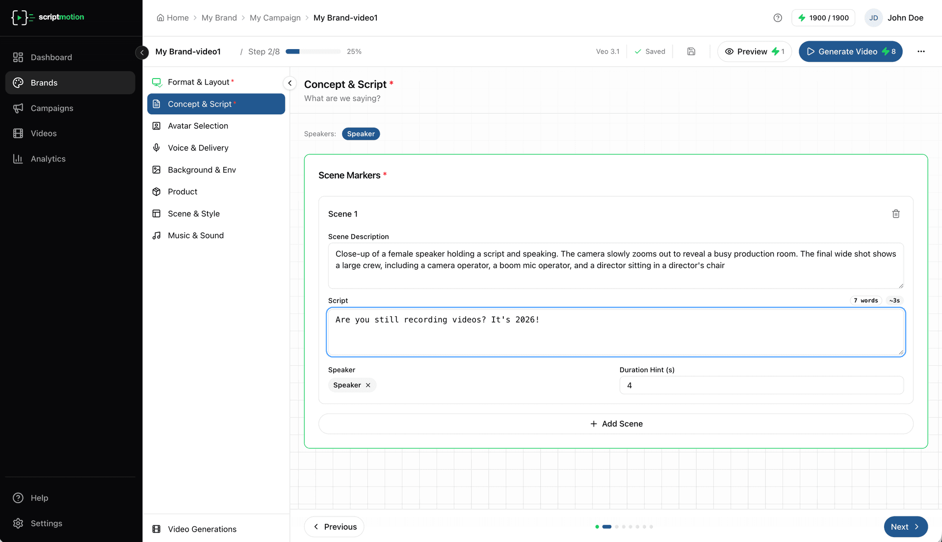 Step 4: Concept & Script