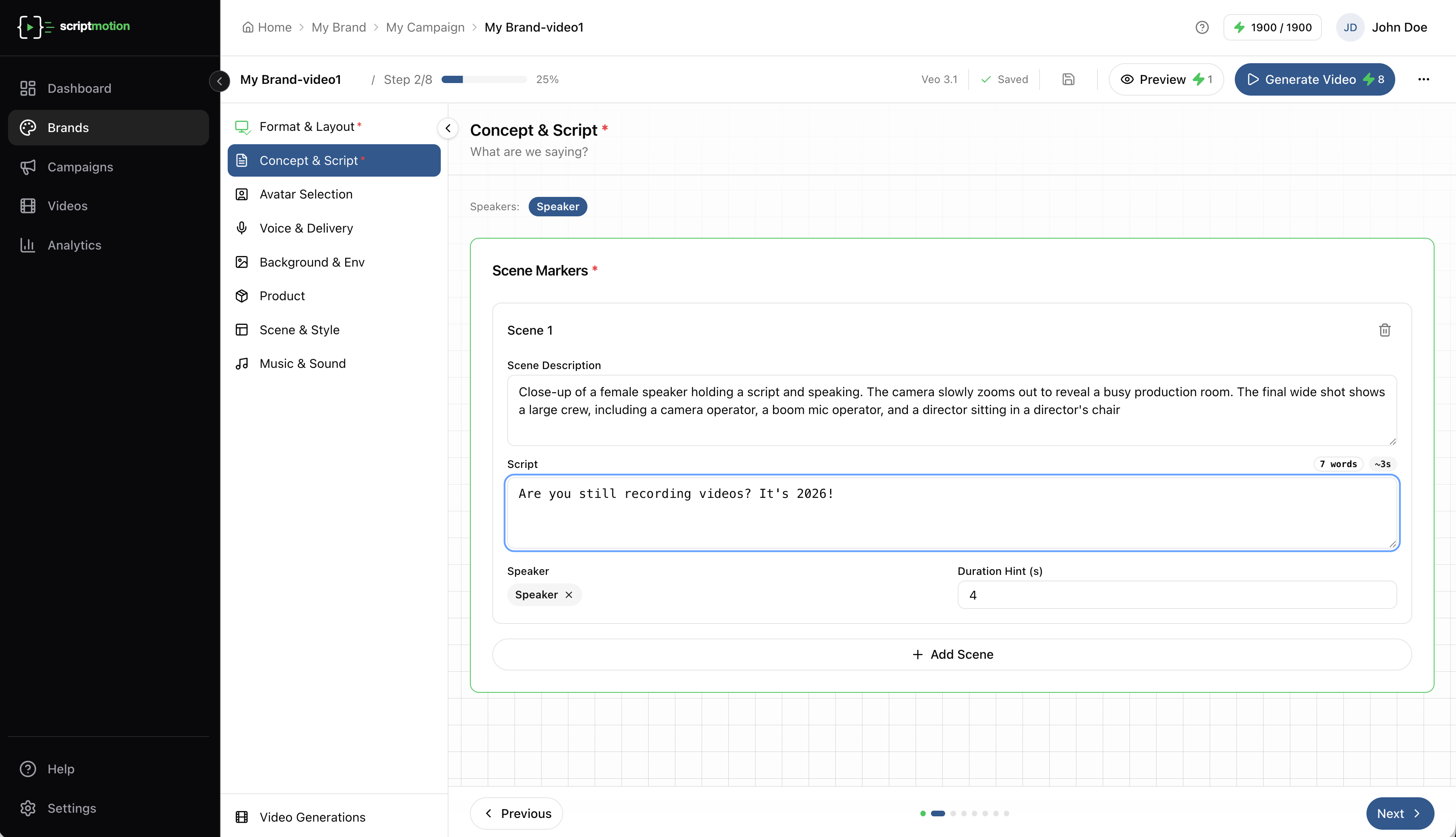 Step 4: Concept & Script